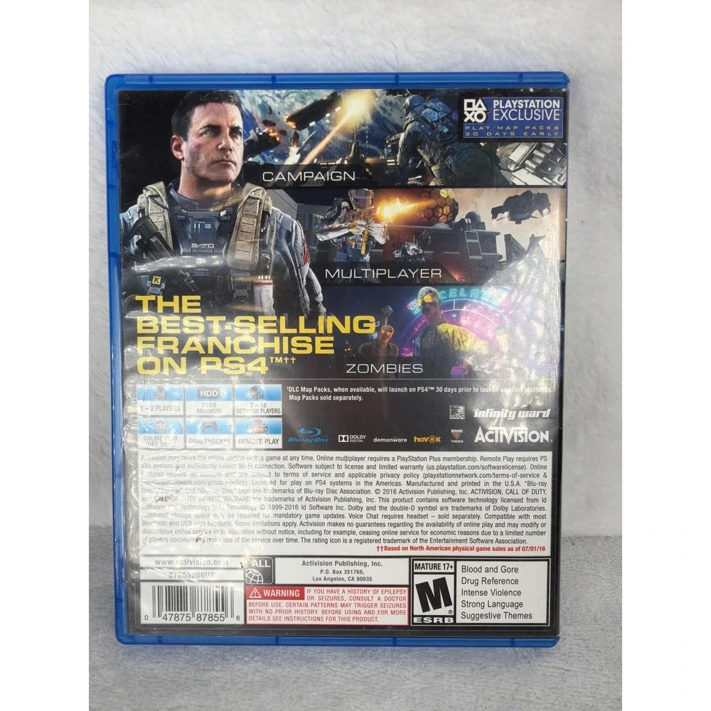 Activision Call of Duty Infinite Warfare PS4 N/A Blue Excellent Terminal Map